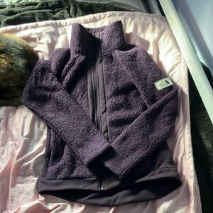 Purple north face zip up